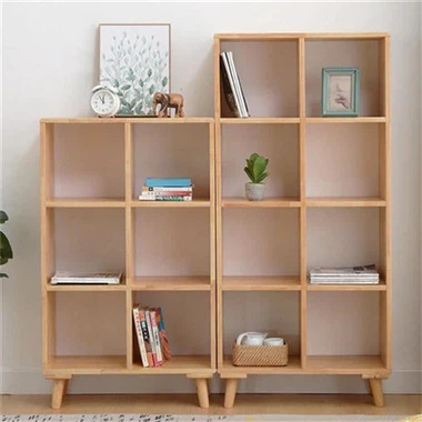 Regał dębowy z regulowanymi półkami